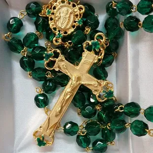 Green Crystal Rosary