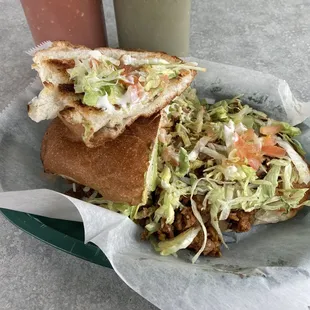 Al pastor/seasoned pork torta