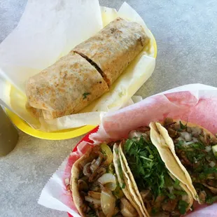 Huge burrito n tacos
