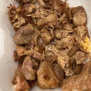 Carnitas Taco (we&apos;d already eaten some and tortilla &amp; toppings came on the side) meat was out of this world!!! Definitely ordering again!