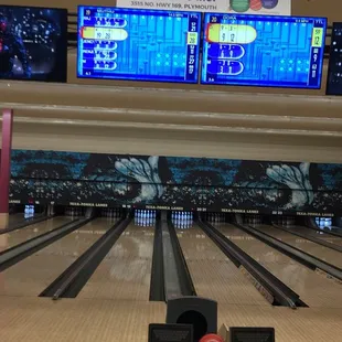 a bowling alley