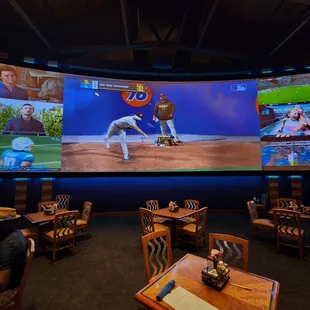 Watching the Dodger game on this huge screen was very nice!