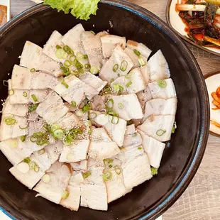 a variety of asian food