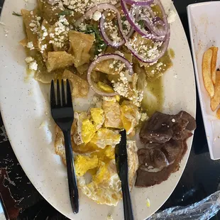 The chilaquiles plate