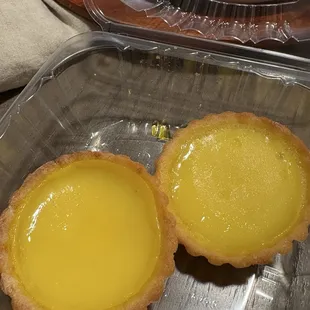 Egg tarts.