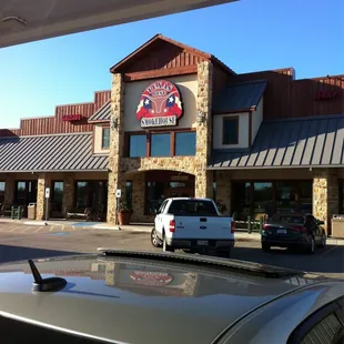 the front of the restaurant