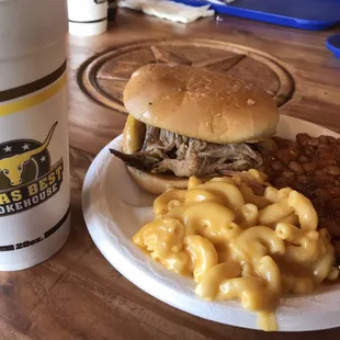 The pulled pork and spicy BBQ sauce were good, but man those beans were awesome!