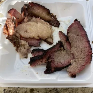 On the left is pure fat and the right is brisket.