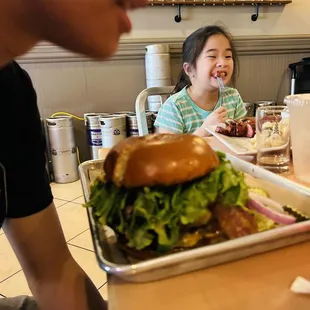 Double patty bacon burger fit for a teen&apos;s growth spurts