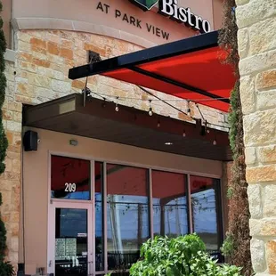 the front of the restaurant