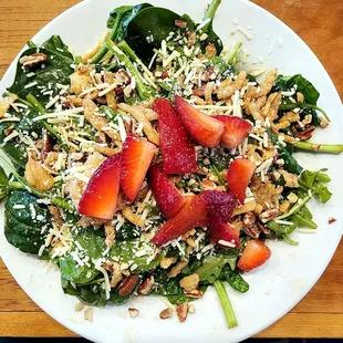 This salad is to die for! This is the Texas Bistro&apos;s strawberry fields salad and I pray they never take it off the menu.