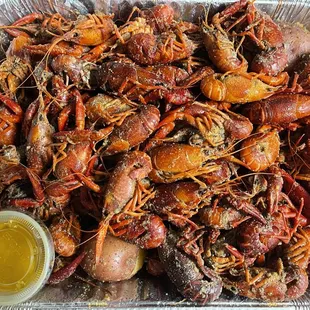 Perfectly spicy 3lbs crawfish!