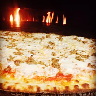 16" Angus Beef Pizza. Brick Oven baked