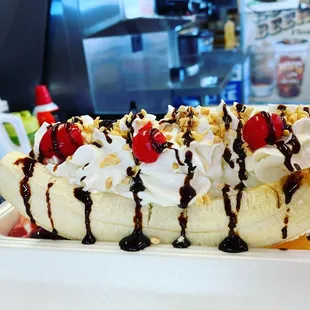 a banana split