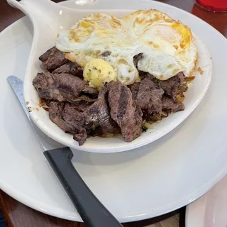 STEAK AND EGGS
