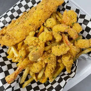 Fried Fish and Shrimp Basket