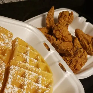 Chicken and waffles