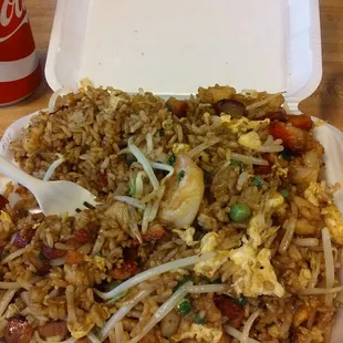 House Special Fried Rice. (Chicken,Pork,and Shrimps)