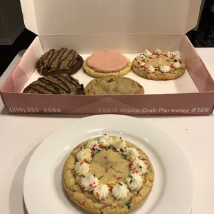 Wonderful Birthday "Cake" Texas-size cookie! Yummm!