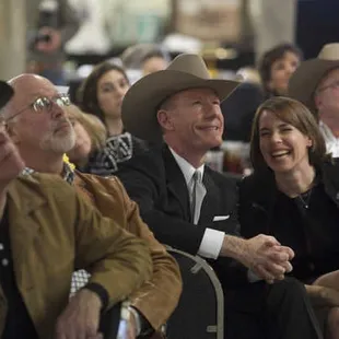 Lyle Lovett (Inductee) during his 2012 Induction into Texas Cowboy Hall of Fame.