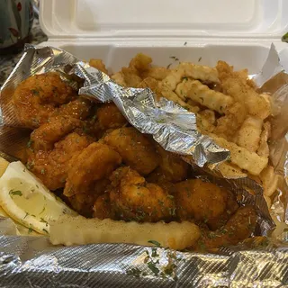 Fried Buffalo Shrimp & Fries