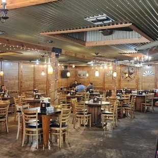  shows the inside of a restaurant