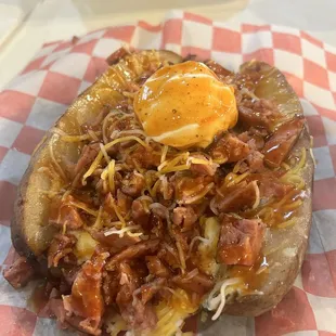 Sausage baked potato
