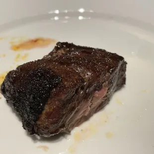 a piece of steak on a plate
