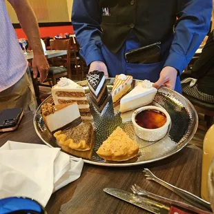 Finish the meal with a wonderful dessert selection.
