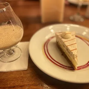 Coffee liqueur and banana pie