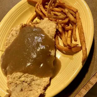 Chicken Fried Steak with Sweet Potato Fries