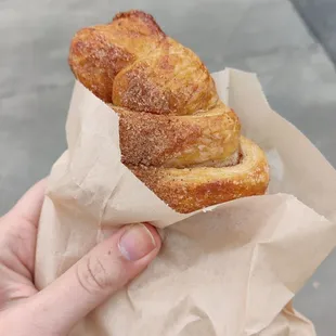 Cinnamon sugar croissant