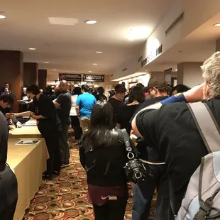 There are lines but they go quickly.