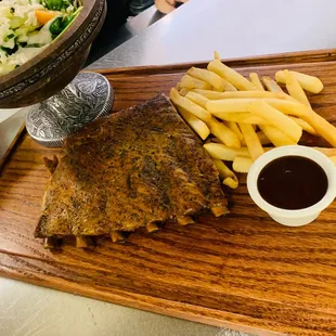 bbq pork ribs con habanero bbq sauce