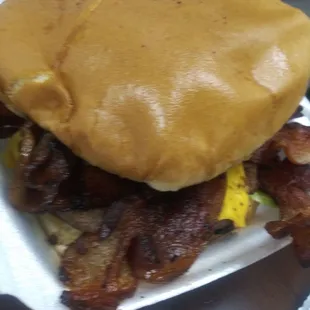 Bacon Cheese Burger - Loads of bacon