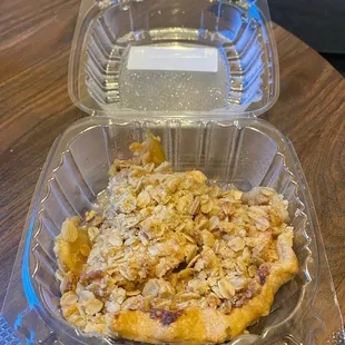 Apple crumble pie slice