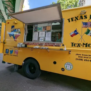a yellow food truck