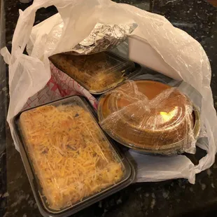 We did a take out had to throw everything out.