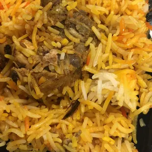 Chicken  Biryani has roach.