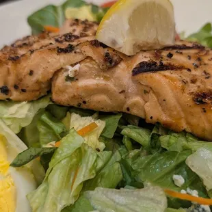 farmers cobb salad (salmon instead of chicken)