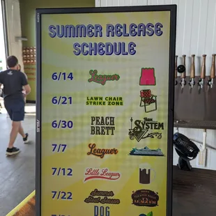 Summer release beers