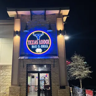 the front of the restaurant