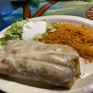 Chicken and bacon chimichanga