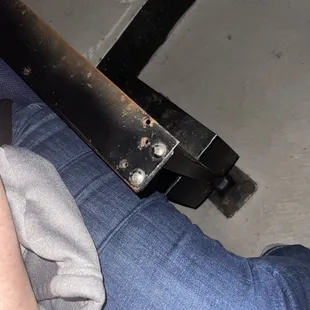 Look how sharp that was imagine if a child or someone fell onto it. It could kill somebody.