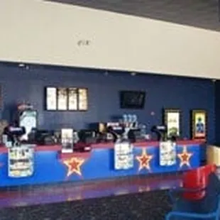 Concessions at the front of the theater!