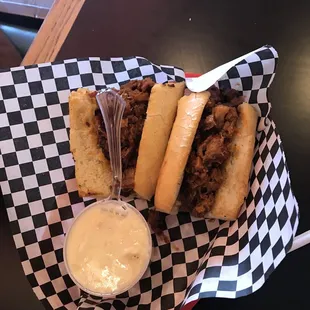 Biscuits with flavored butter from ribs lunch combo