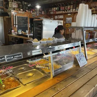 the counter of a restaurant