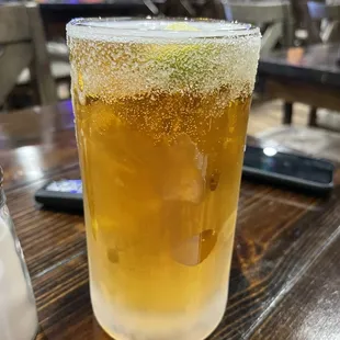a glass of beer