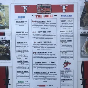 The menu here