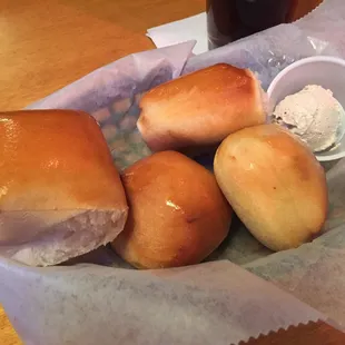 Warm rolls with cinnamon butter... Need I say more